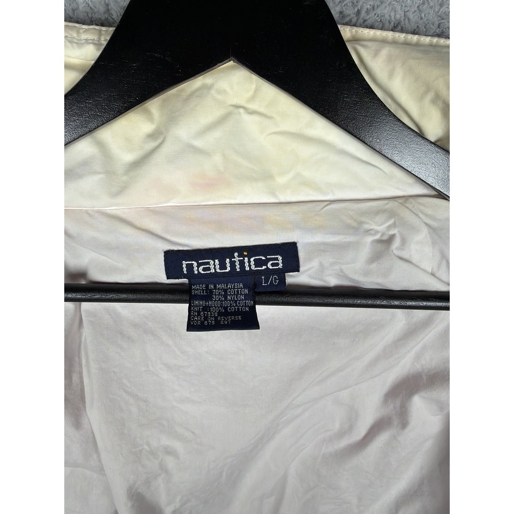 Vintage 90s Nautica Challenge J-Class Sailing Jacket Mens L Red Windbreaker - Picture 2 of 10